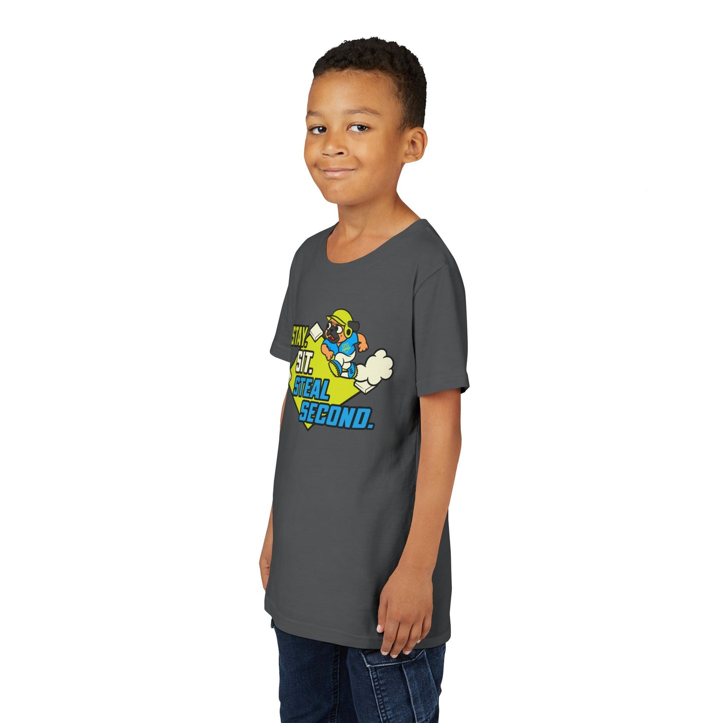 SIT. STAY. STEAL SECOND. Youth Tee - BARK PARK Collection