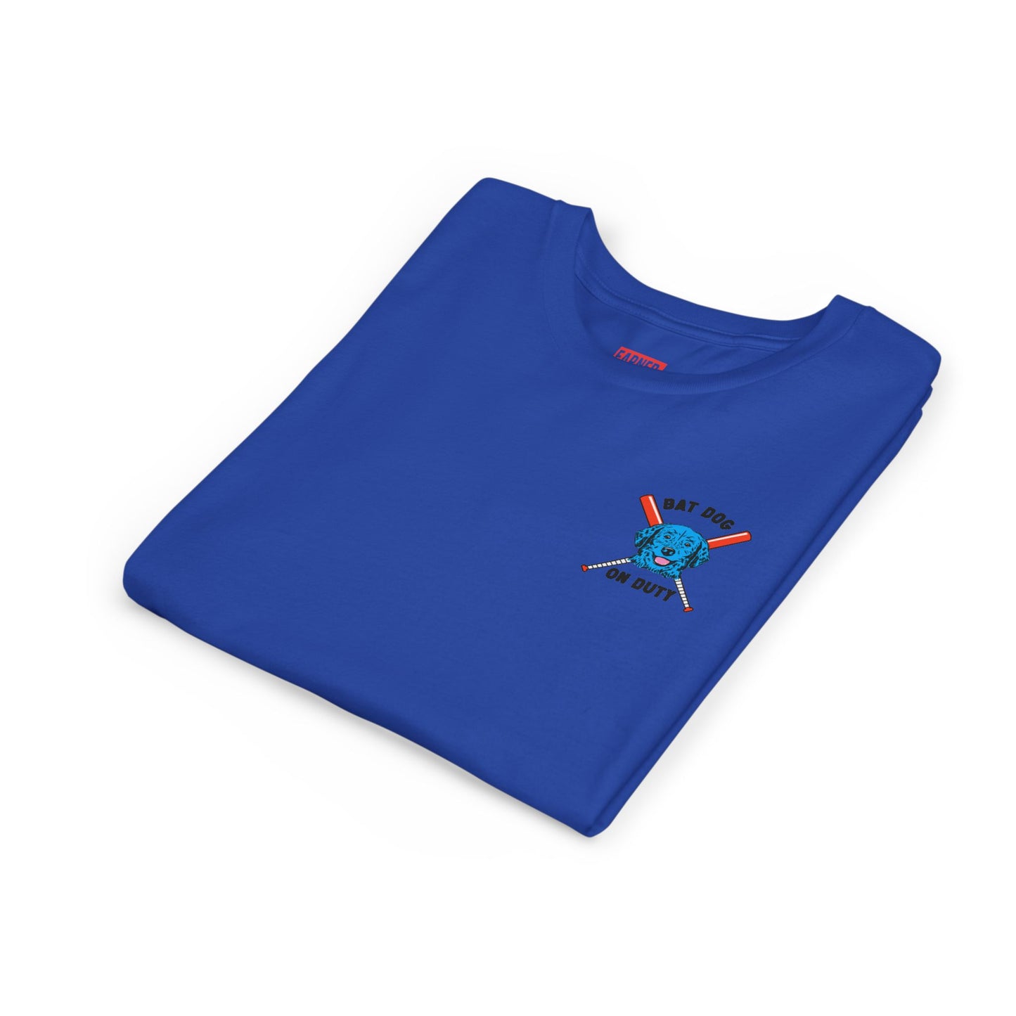 FETCH HARD. HUSTLE HARDER. Youth Tee (Red Bat) - BARK PARK Collection
