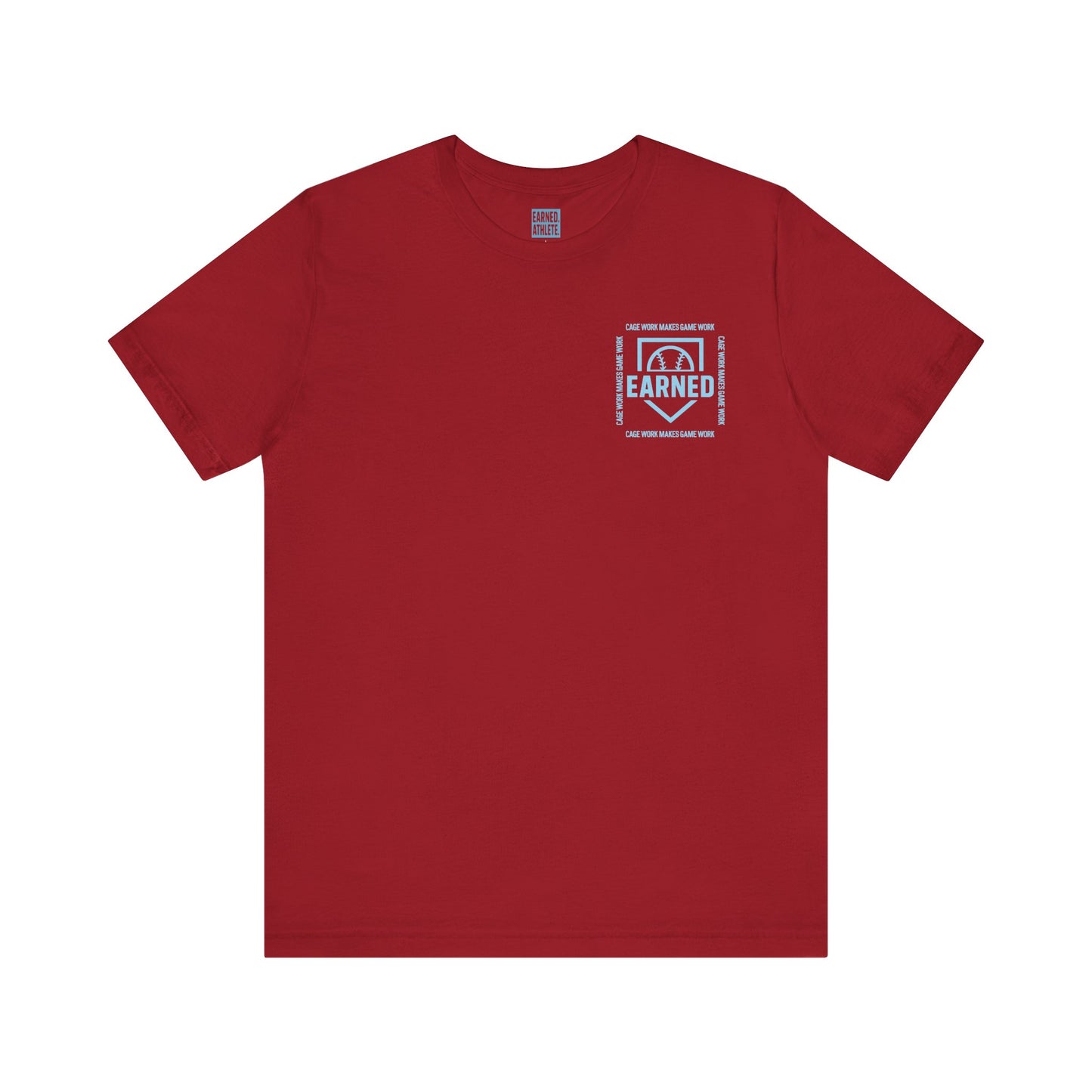 CAGE WORK MAKES GAME WORK Tee (Blue Font)