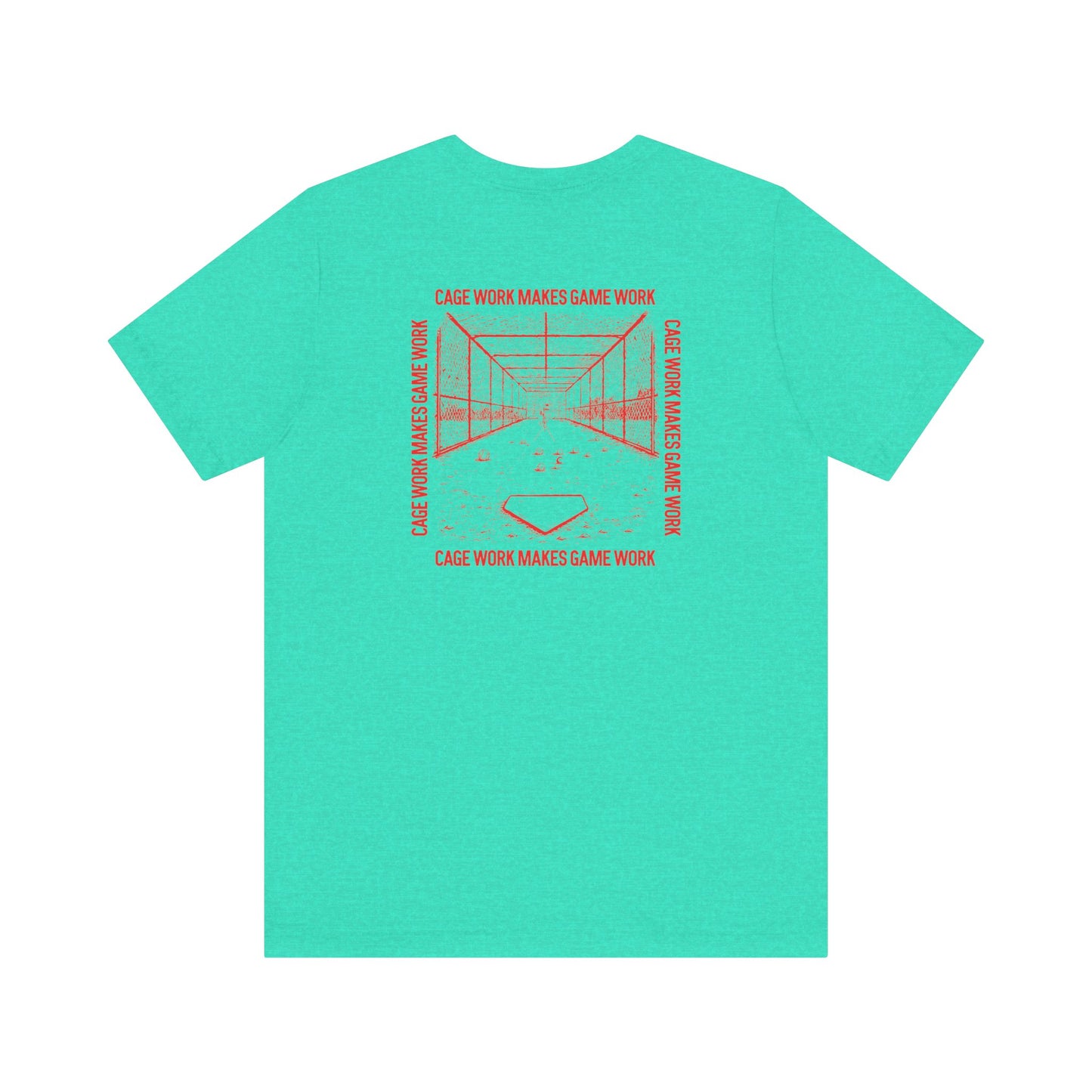 CAGE WORK MAKES GAME WORK Tee (Red Font)