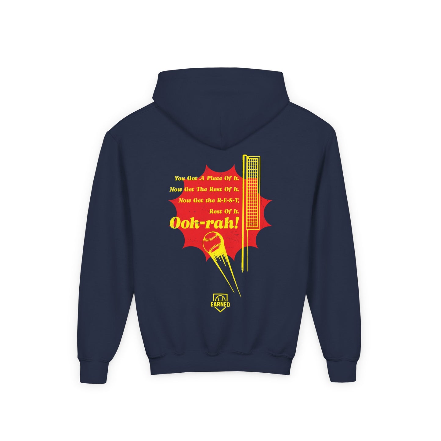 PIECE OF IT Youth Hoodie (Red Logo) - DUGOUT CHANT Collection