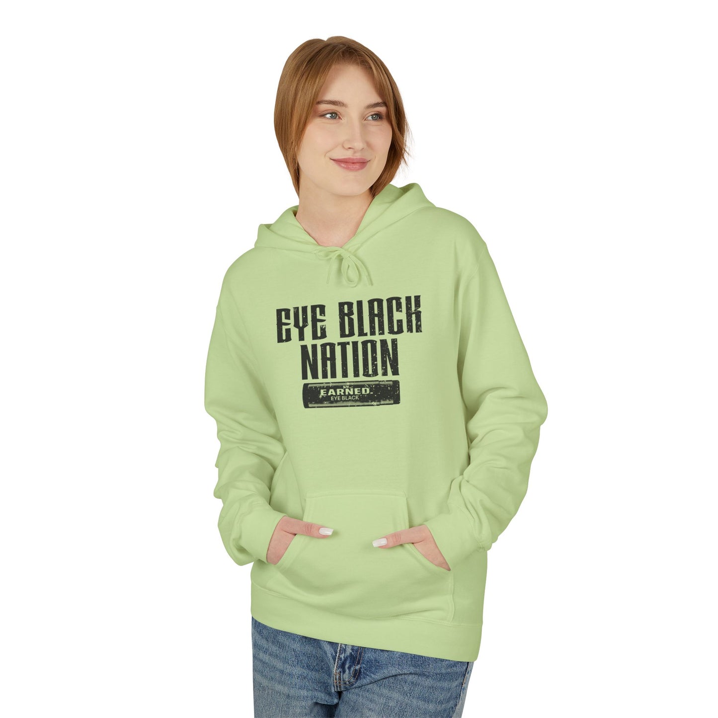 EYE BLACK NATION / WARRIOR Hoodie (Black Font)