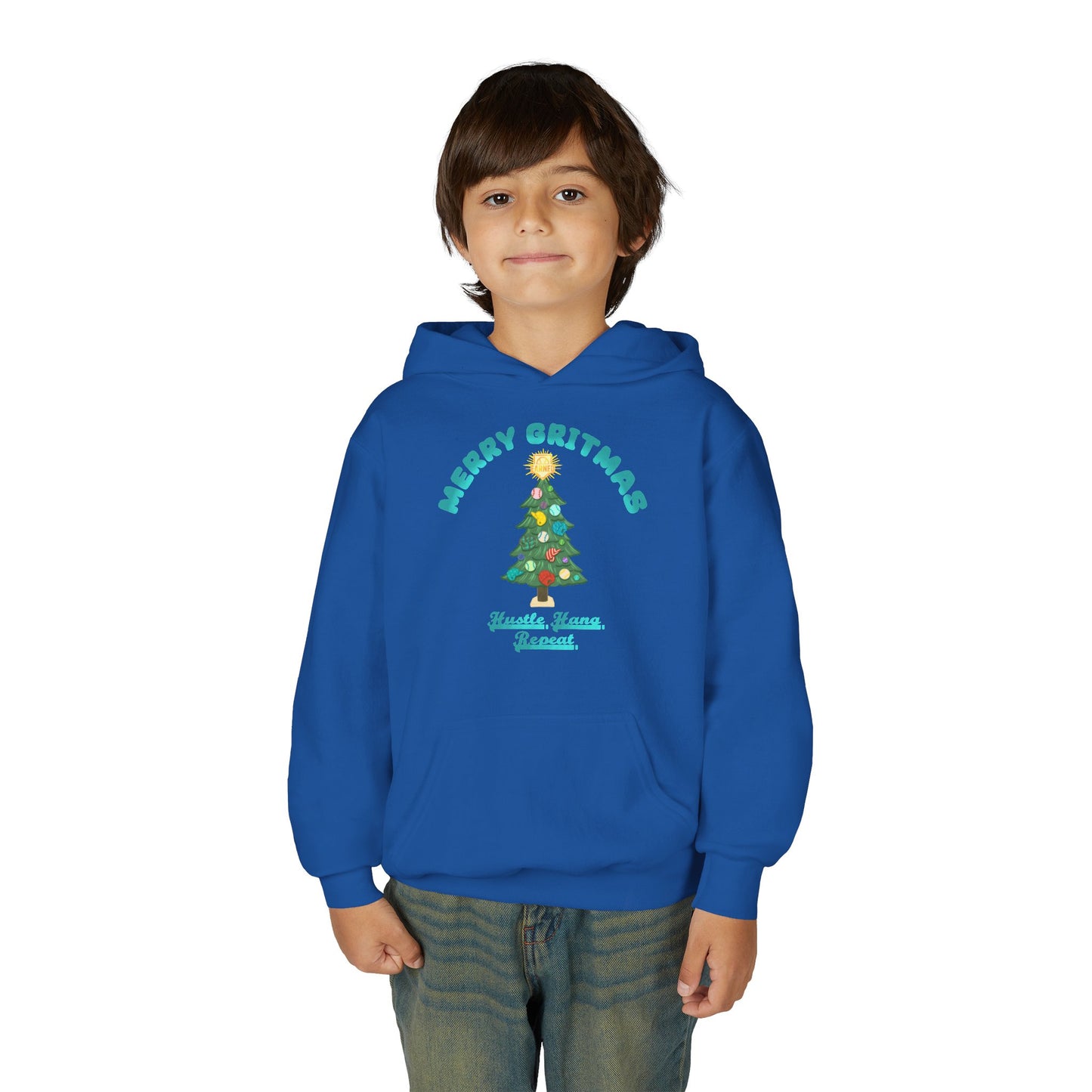 MERRY GRITMAS Youth Hoodie - SLEIGH SQUAD Collection