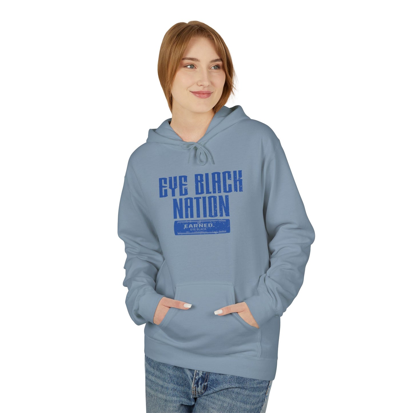 EYE BLACK NATION / WARRIOR Hoodie (Blue Font)