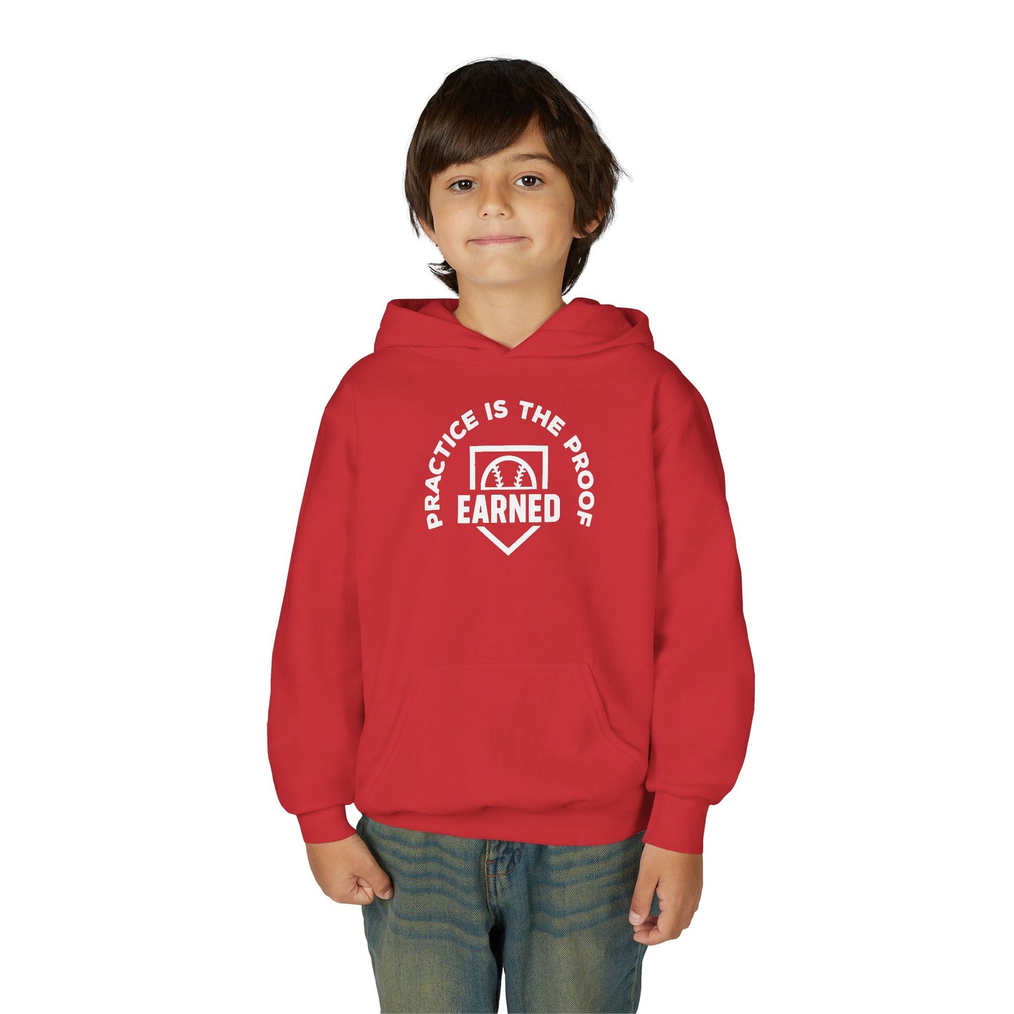 PRACTICE IS THE PROOF Youth Hoodie (White Logo)