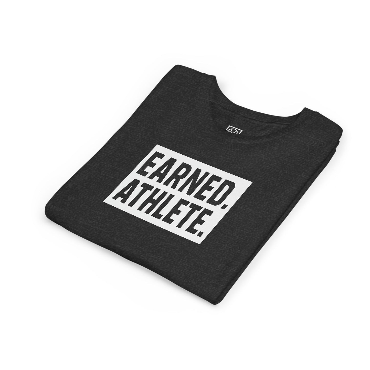 EARNED. ATHLETE. Youth Tee (White Font)