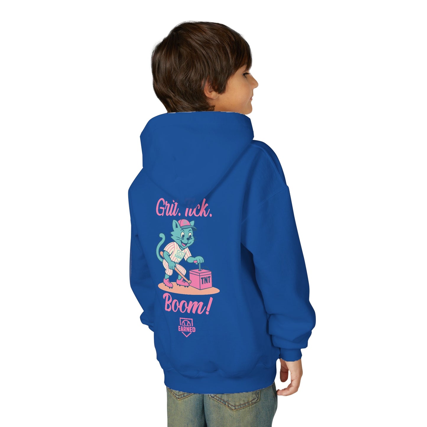 GRIT. TICK. BOOM. Youth Hoodie - TOMFOOLERY Collection