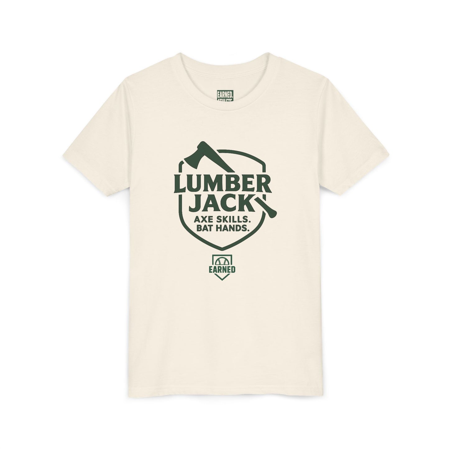 LUMBER JACK. AXE SKILLS. BAT HANDS. Youth Tee