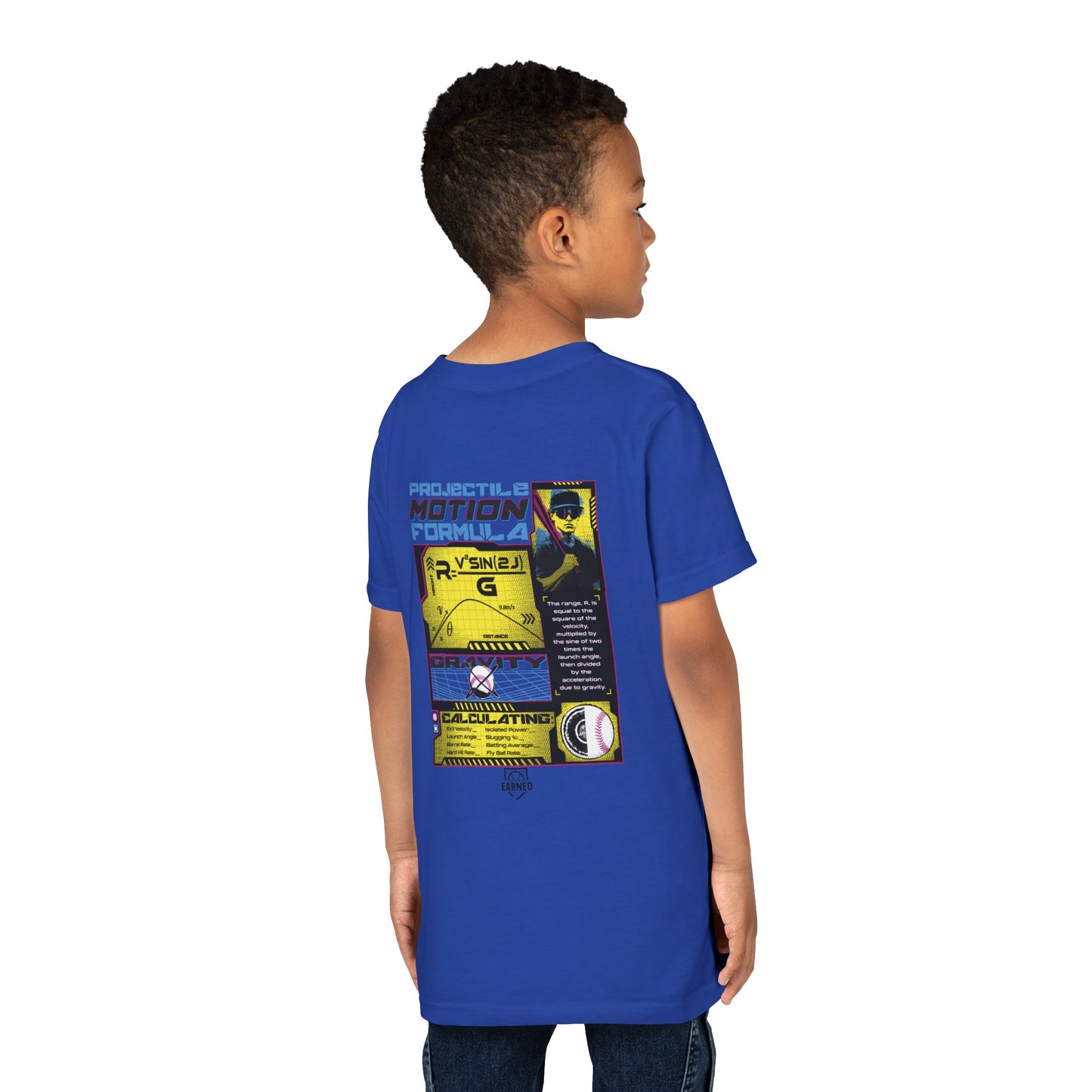 PROJECTILE MOTION FORMULA Youth Tee - BASEBALL IQ Collection