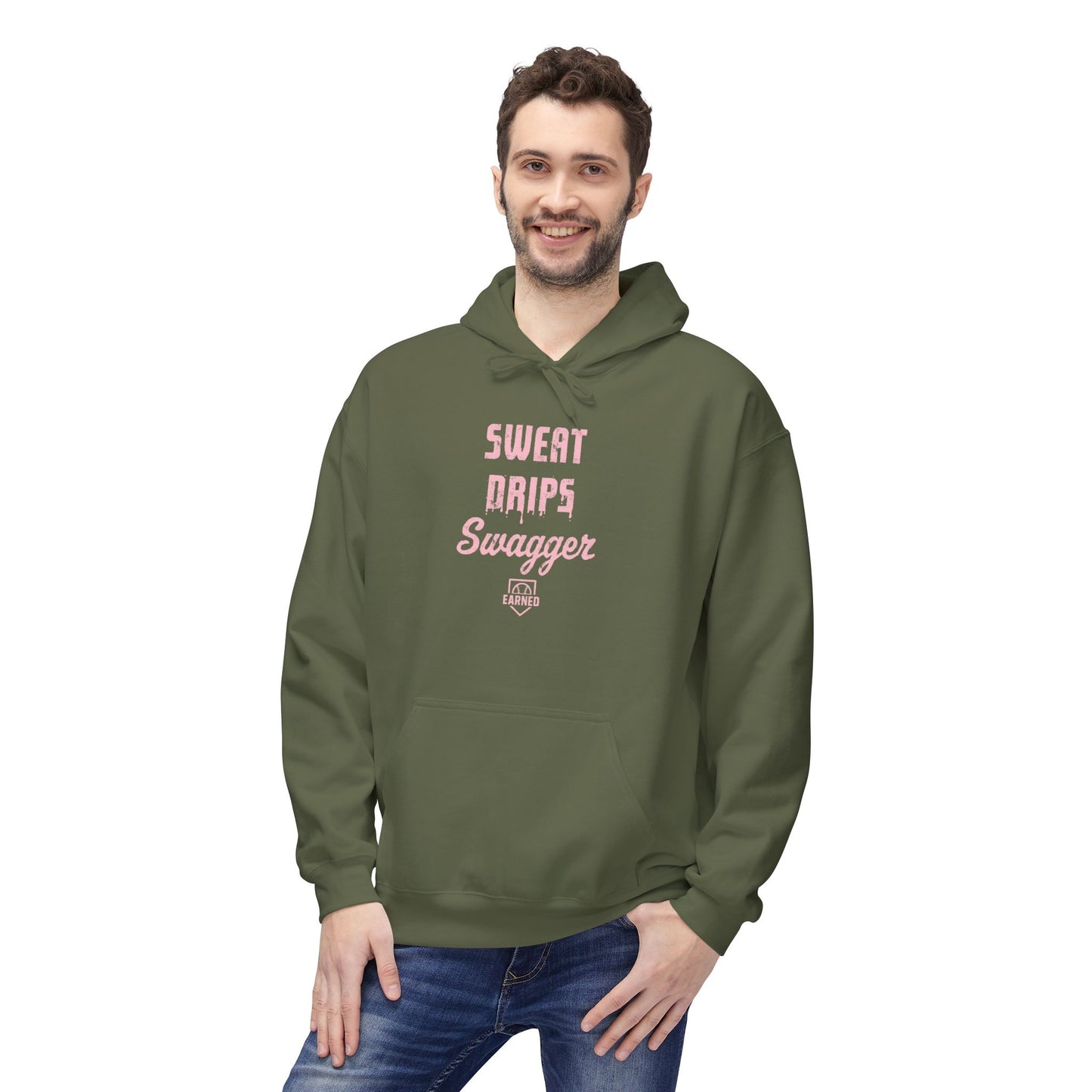 SWEAT DRIPS SWAGGER Hoodie (Pink Font)