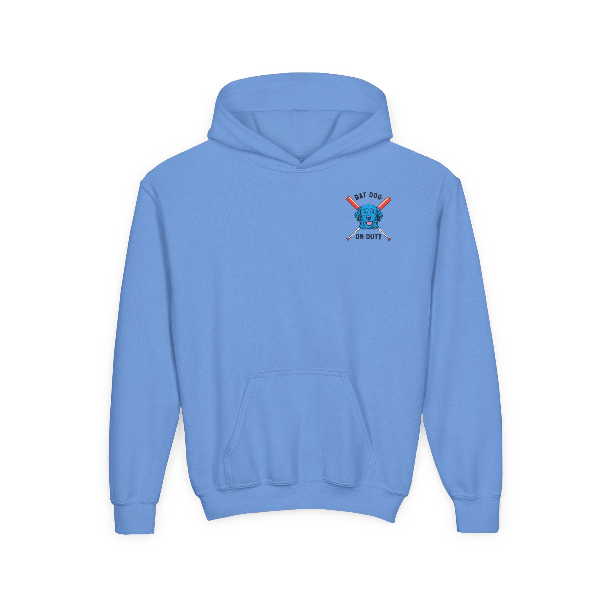 FETCH HARD. HUSTLE HARDER. Youth Hoodie (Red Bat) - BARK PARK Collection