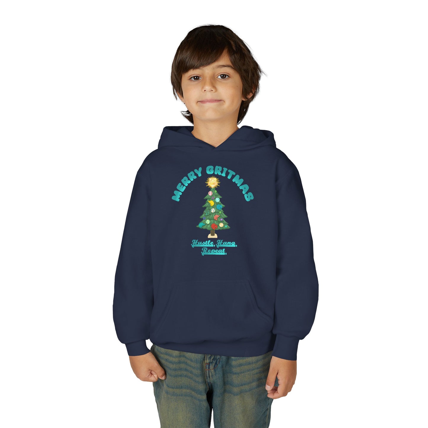 MERRY GRITMAS Youth Hoodie - SLEIGH SQUAD Collection