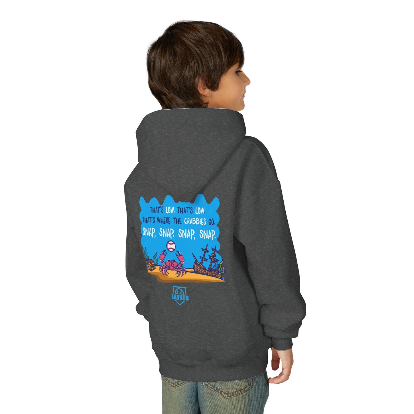 THAT'S LOW CRABBY Youth Hoodie - DUGOUT CHANT Collection