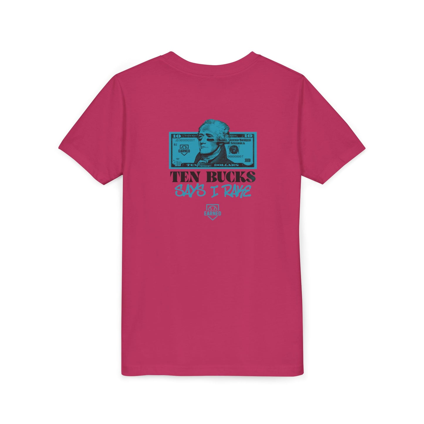 TEN BUCKS SAYS I RAKE Youth Tee (Blue Logo)