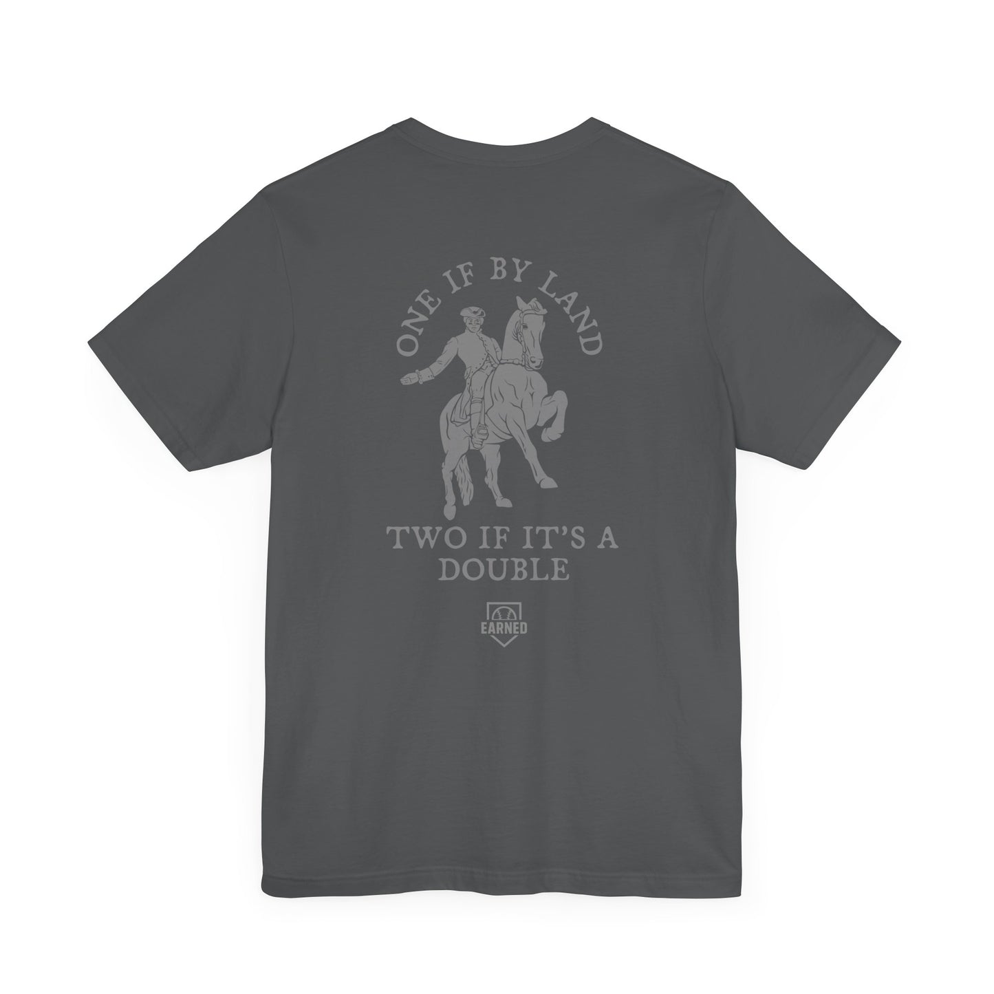 ONE IF BY LAND, TWO IF IT'S A DOUBLE Tee (Paul Revere White)
