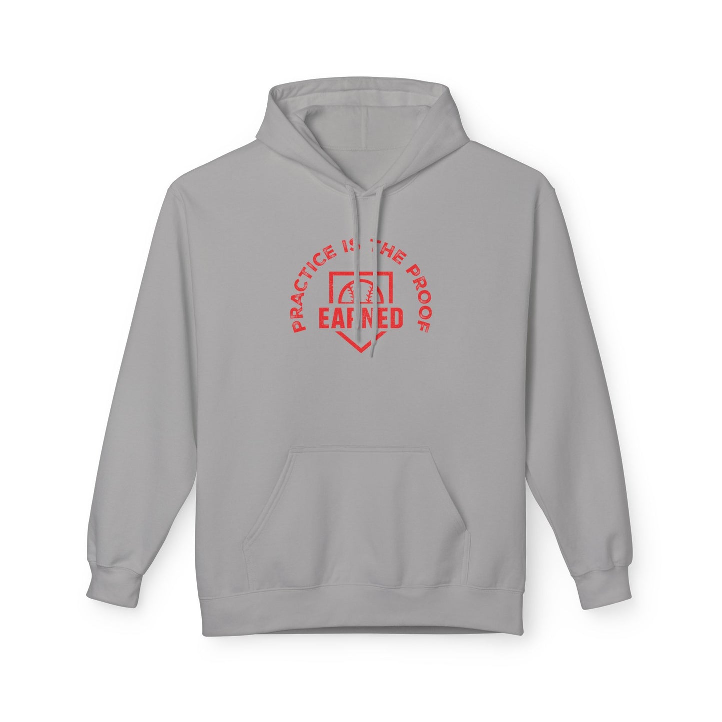 PRACTICE IS THE PROOF Hoodie (Red Font)