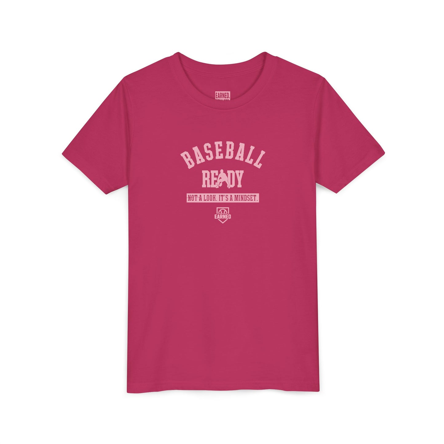BASEBALL READY Youth Tee (Pink Font)