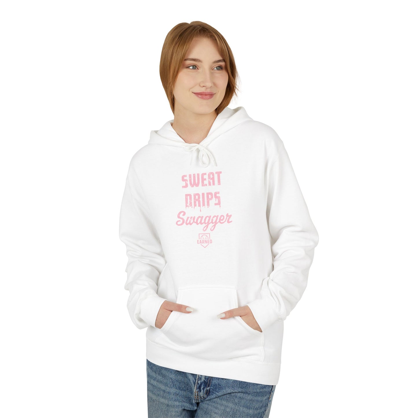 SWEAT DRIPS SWAGGER Hoodie (Pink Font)