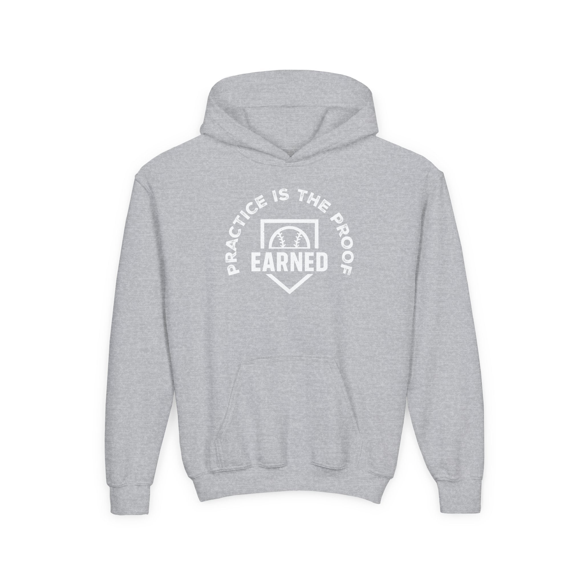 PRACTICE IS THE PROOF Youth Hoodie (White Logo)