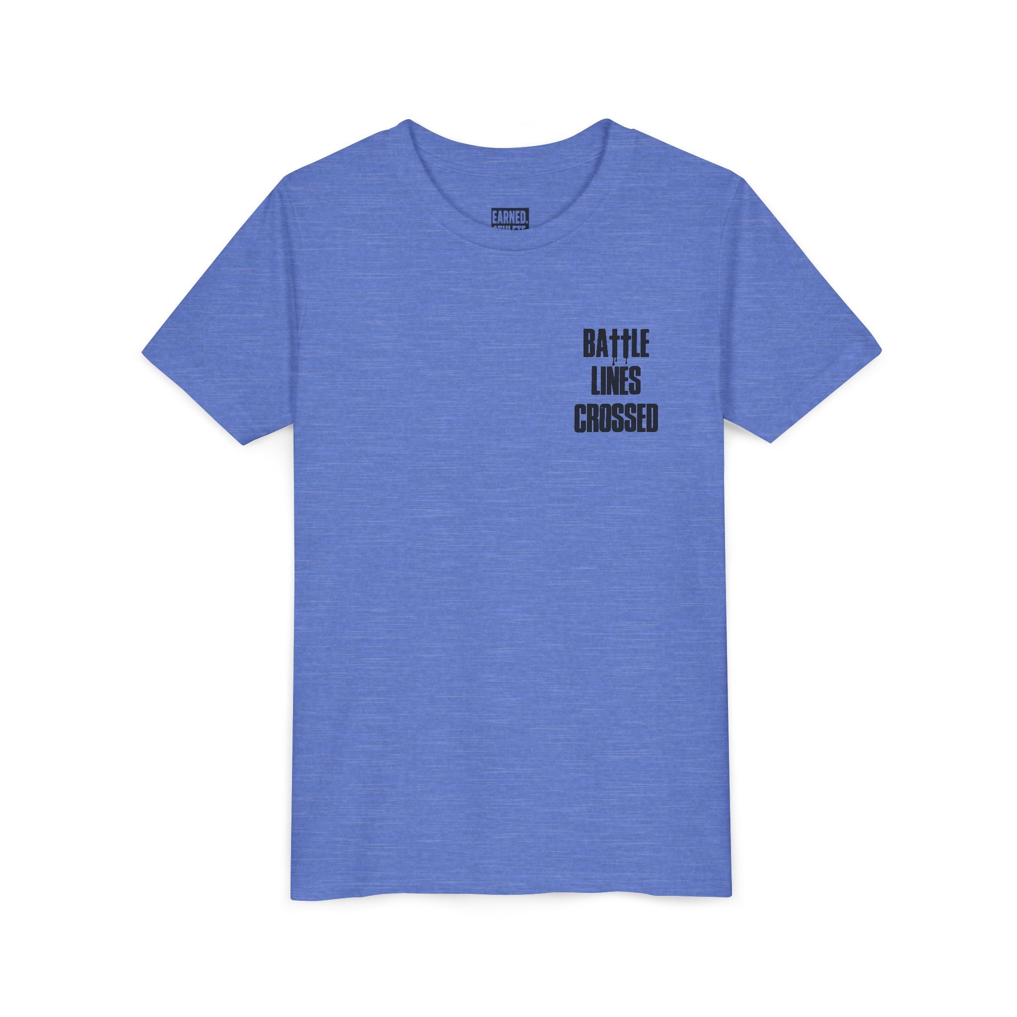 BATTLE LINES CROSSED Youth Tee (Black Font)