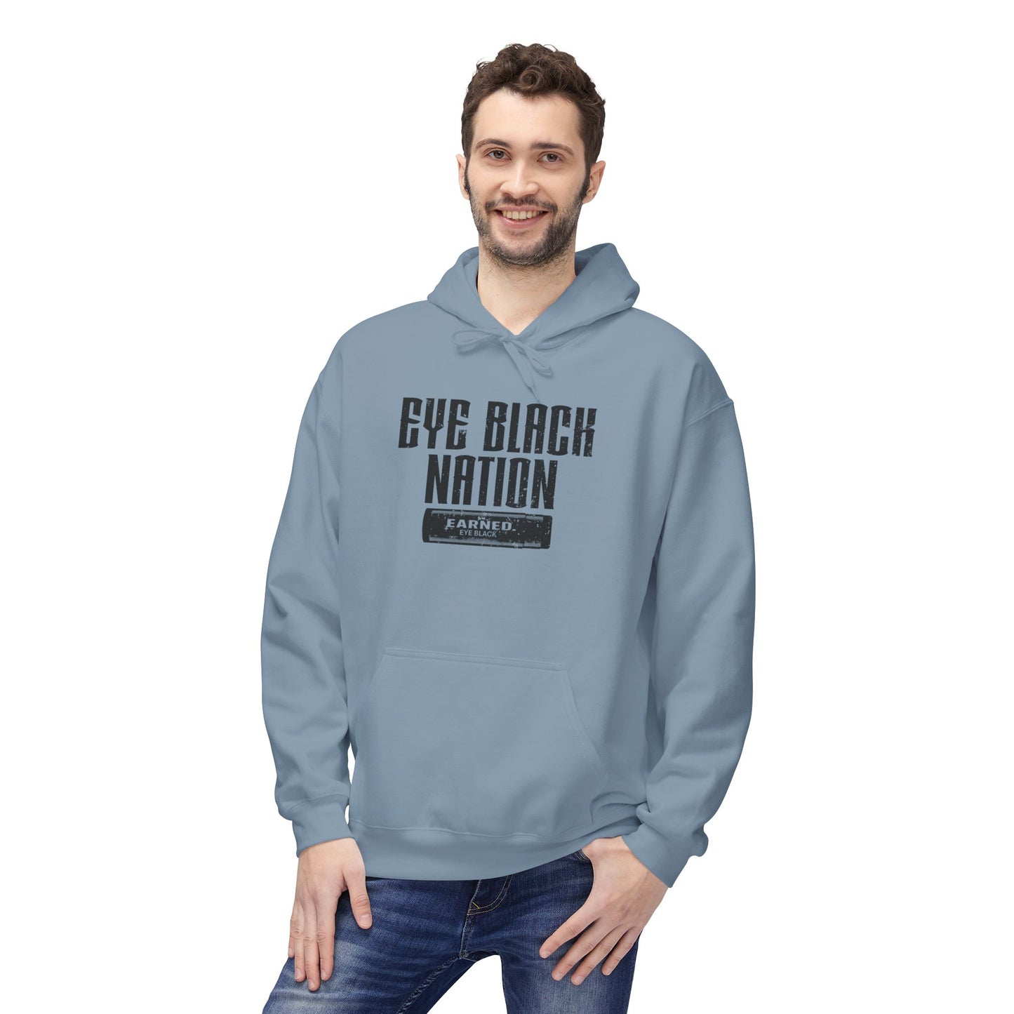 EYE BLACK NATION / WARRIOR Hoodie (Black Font)