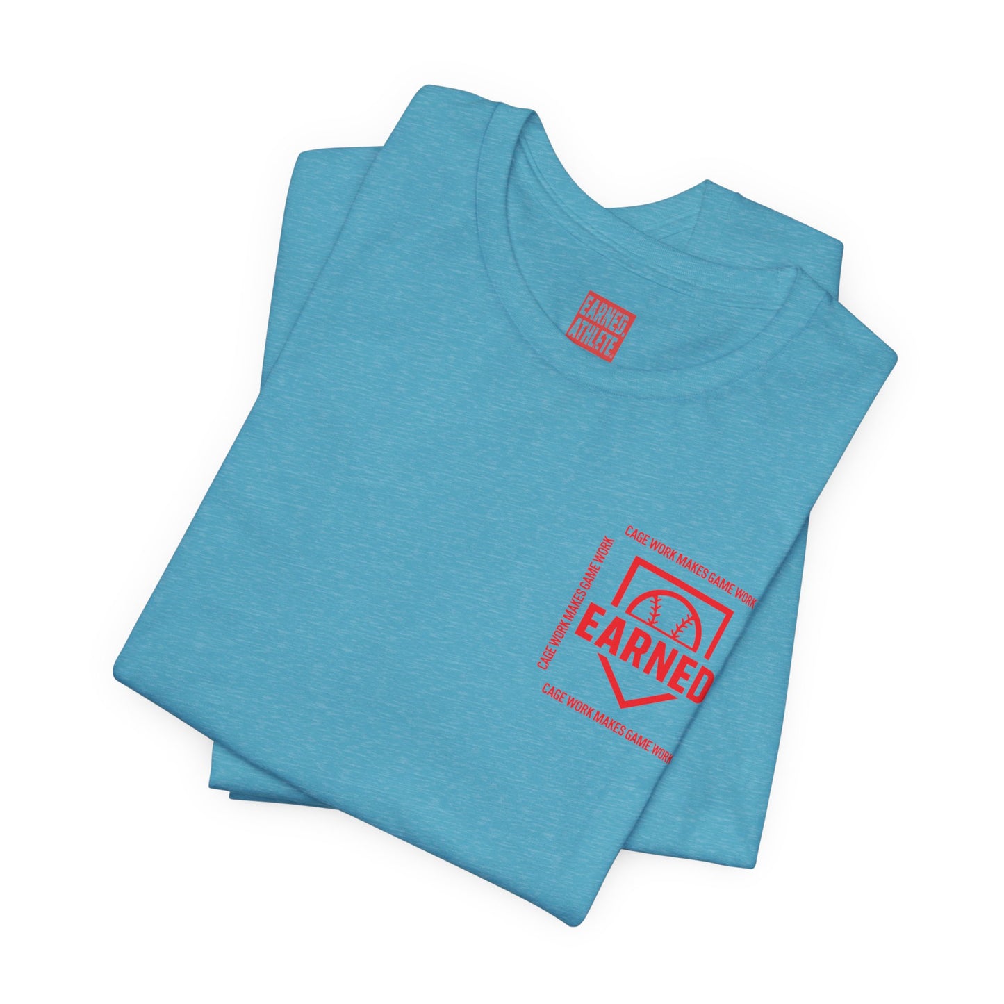 CAGE WORK MAKES GAME WORK Tee (Red Font)