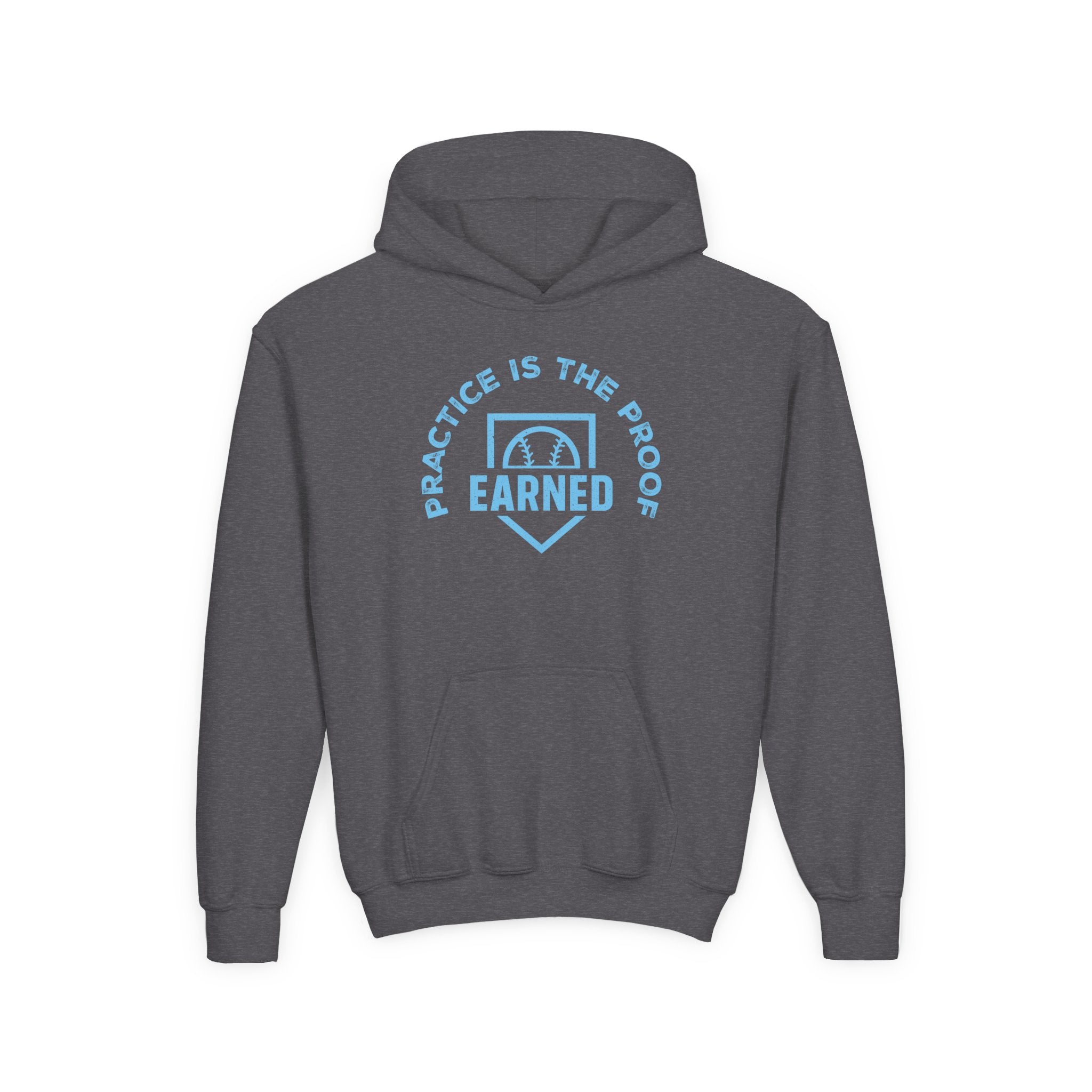 PRACTICE IS THE PROOF Youth Hoodie (Blue Logo)