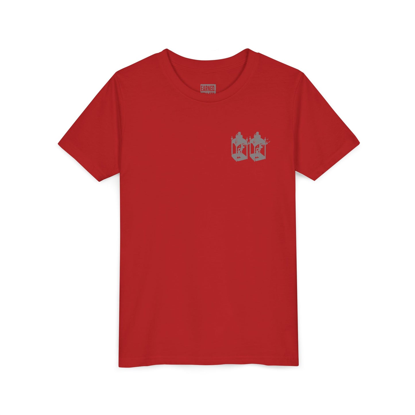 ONE IF BY LAND, TWO IF IT'S A DOUBLE Youth Tee (Paul Revere Grey)