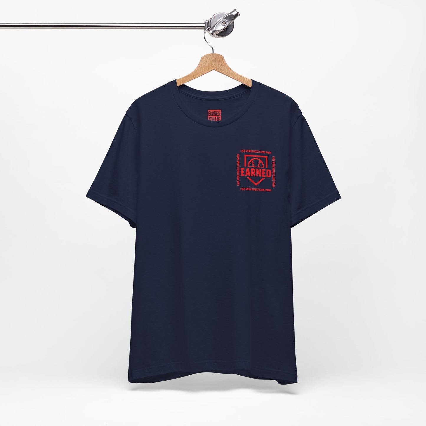 CAGE WORK MAKES GAME WORK Tee (Red Font)