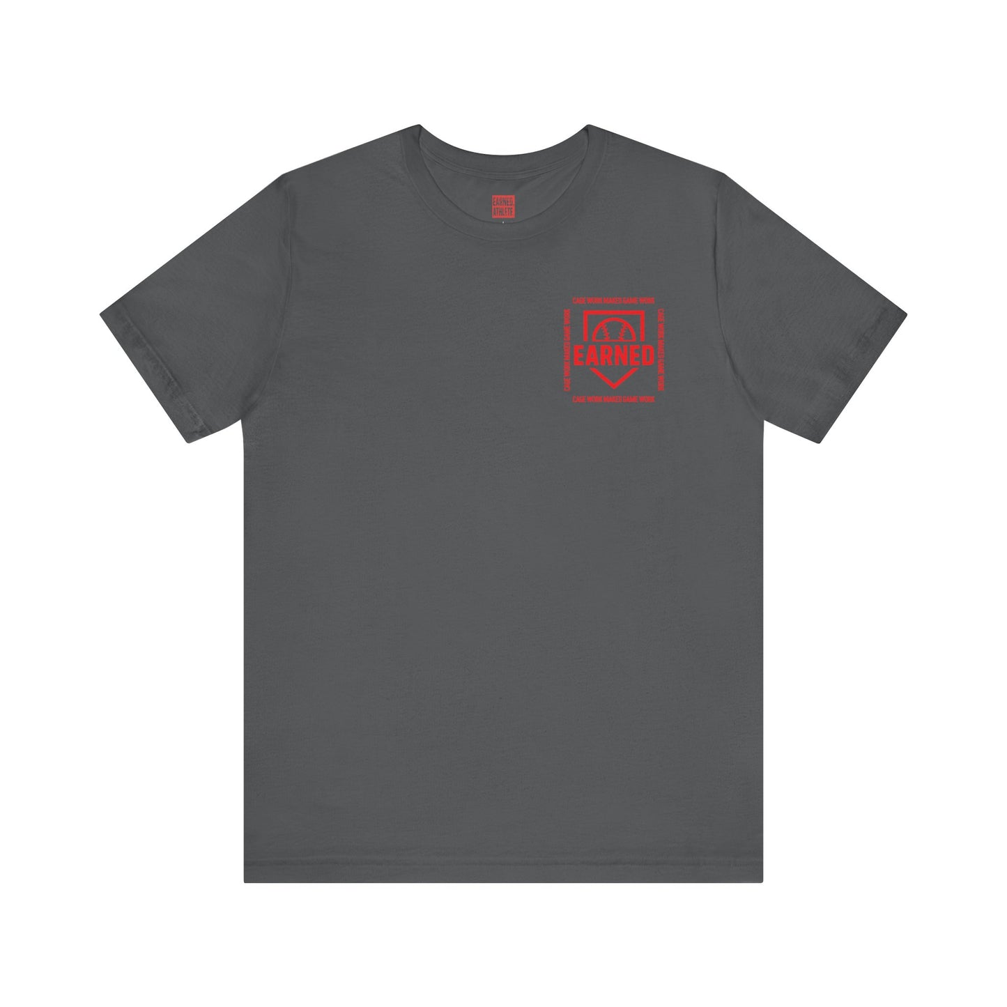 CAGE WORK MAKES GAME WORK Tee (Red Font)