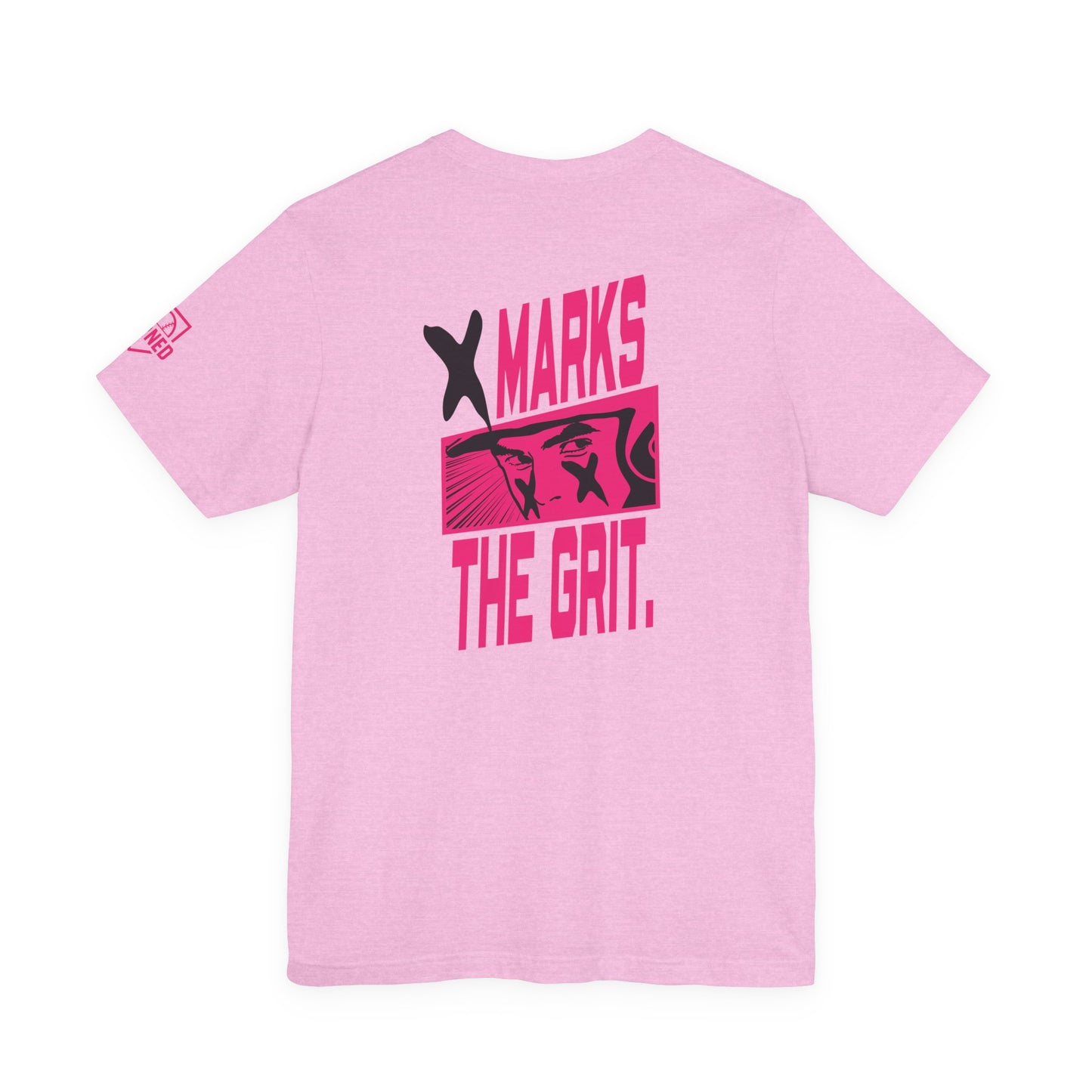 X MARKS THE GRIT Tee (Black X, Pink font)