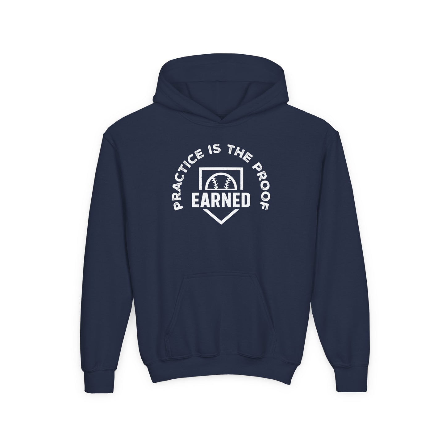 PRACTICE IS THE PROOF Youth Hoodie (White Logo)