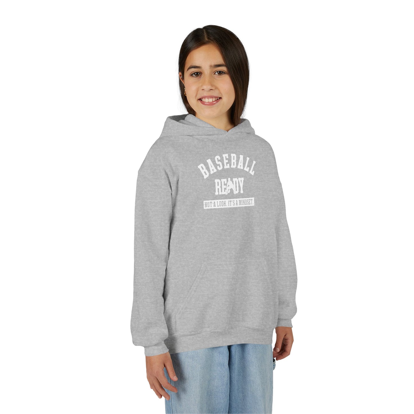 BASEBALL READY Youth Hoodie (White Logo)