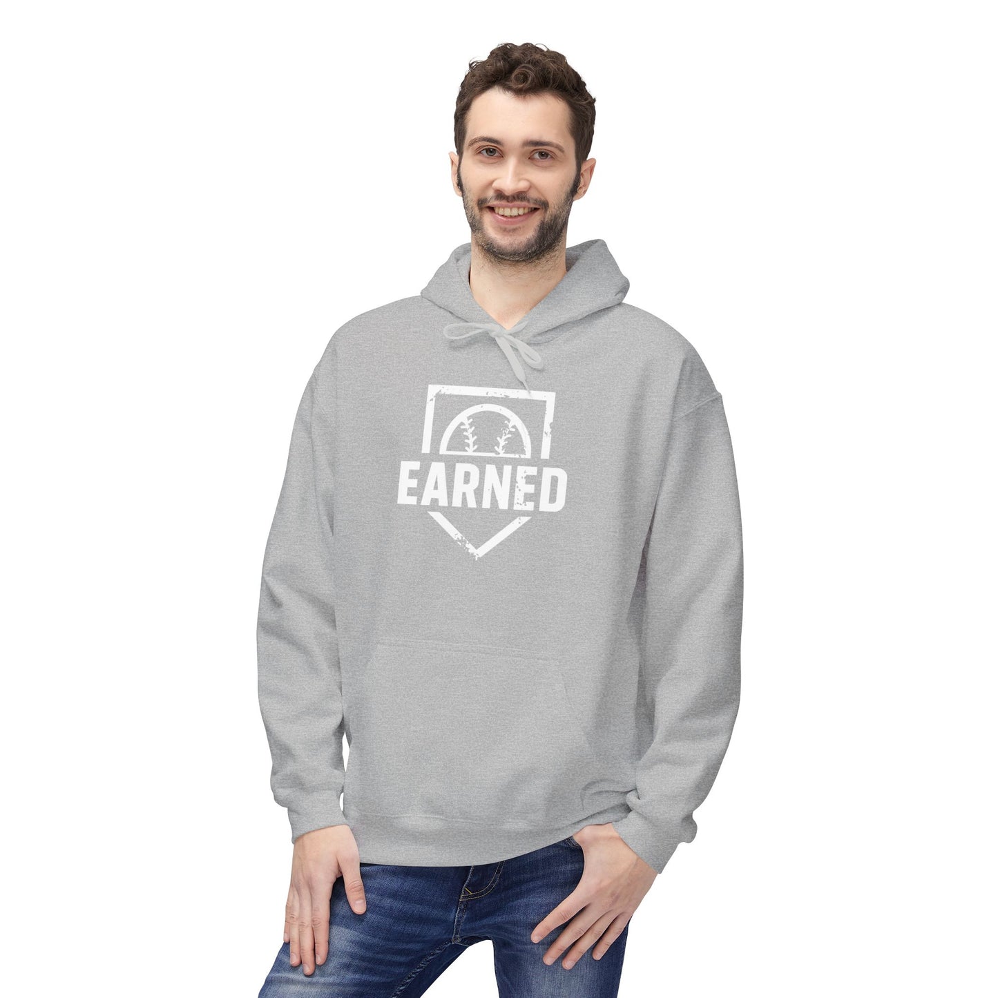 EARNED Logo Hoodie (White Font)