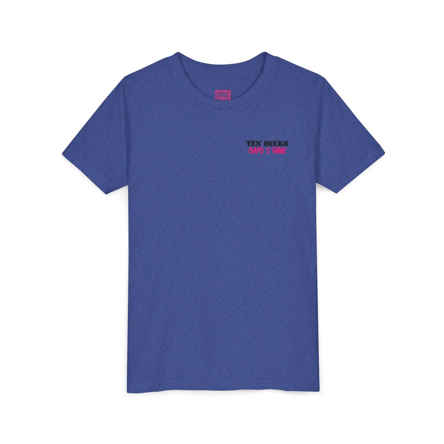 TEN BUCKS SAYS I RAKE Youth Tee (Pink Logo)