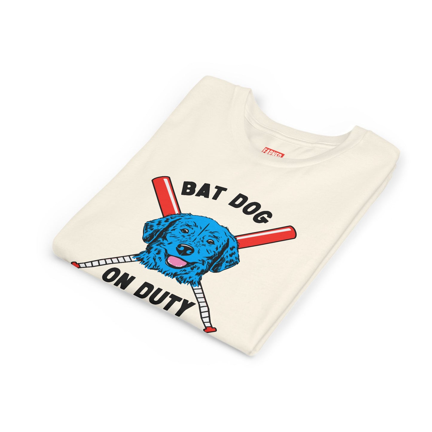 BAT DOG ON DUTY Youth Tee (Red, White and Woof) - BARK PARK Collection