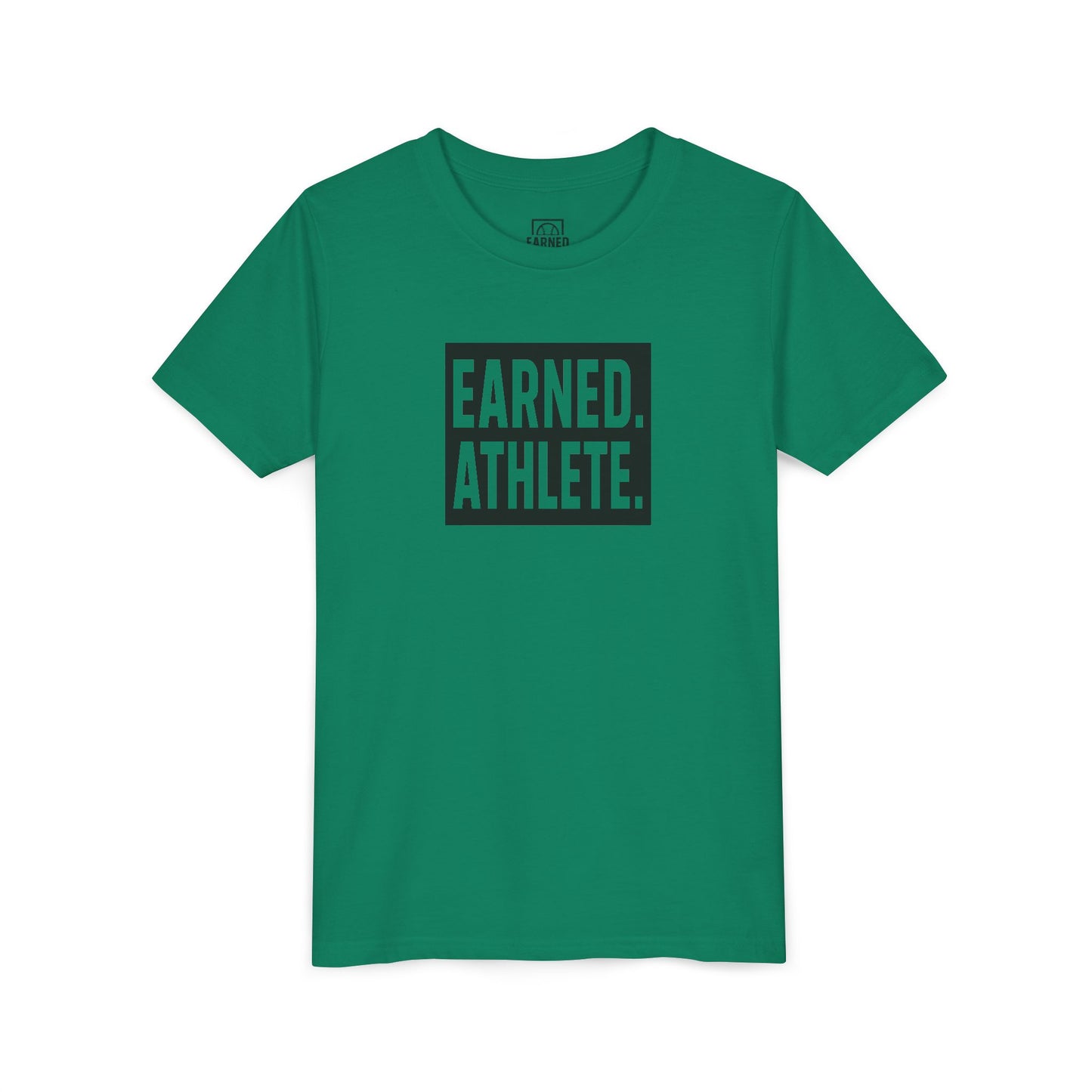 EARNED. ATHLETE. Logo Youth Tee (Black Font)