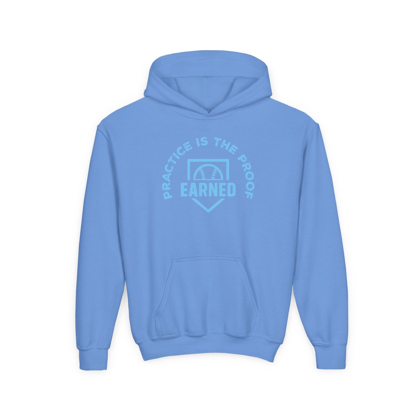 PRACTICE IS THE PROOF Youth Hoodie (Blue Logo)