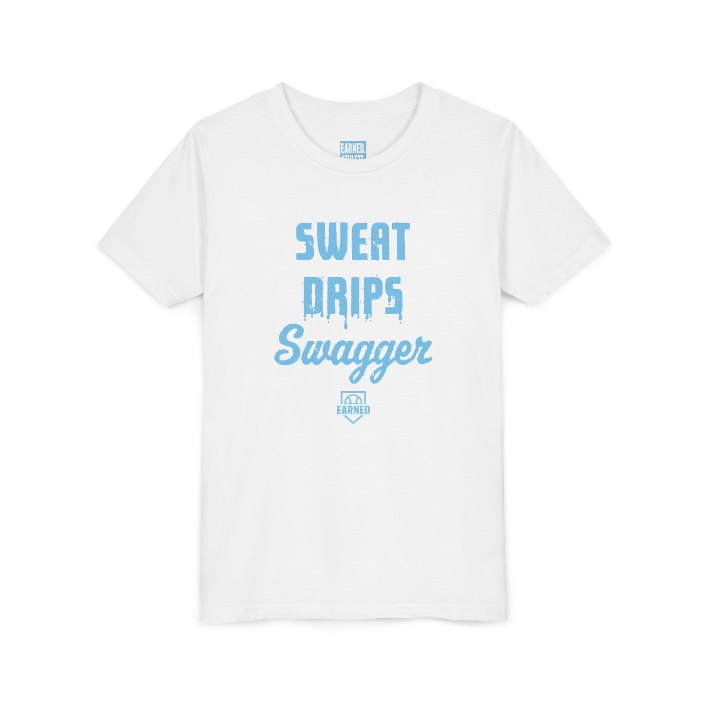 SWEAT DRIPS SWAGGER Youth Tee (Blue Font)