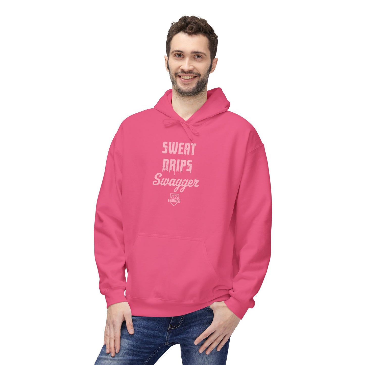SWEAT DRIPS SWAGGER Hoodie (Pink Font)