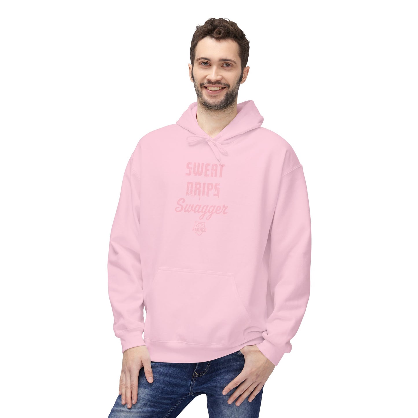 SWEAT DRIPS SWAGGER Hoodie (Pink Font)