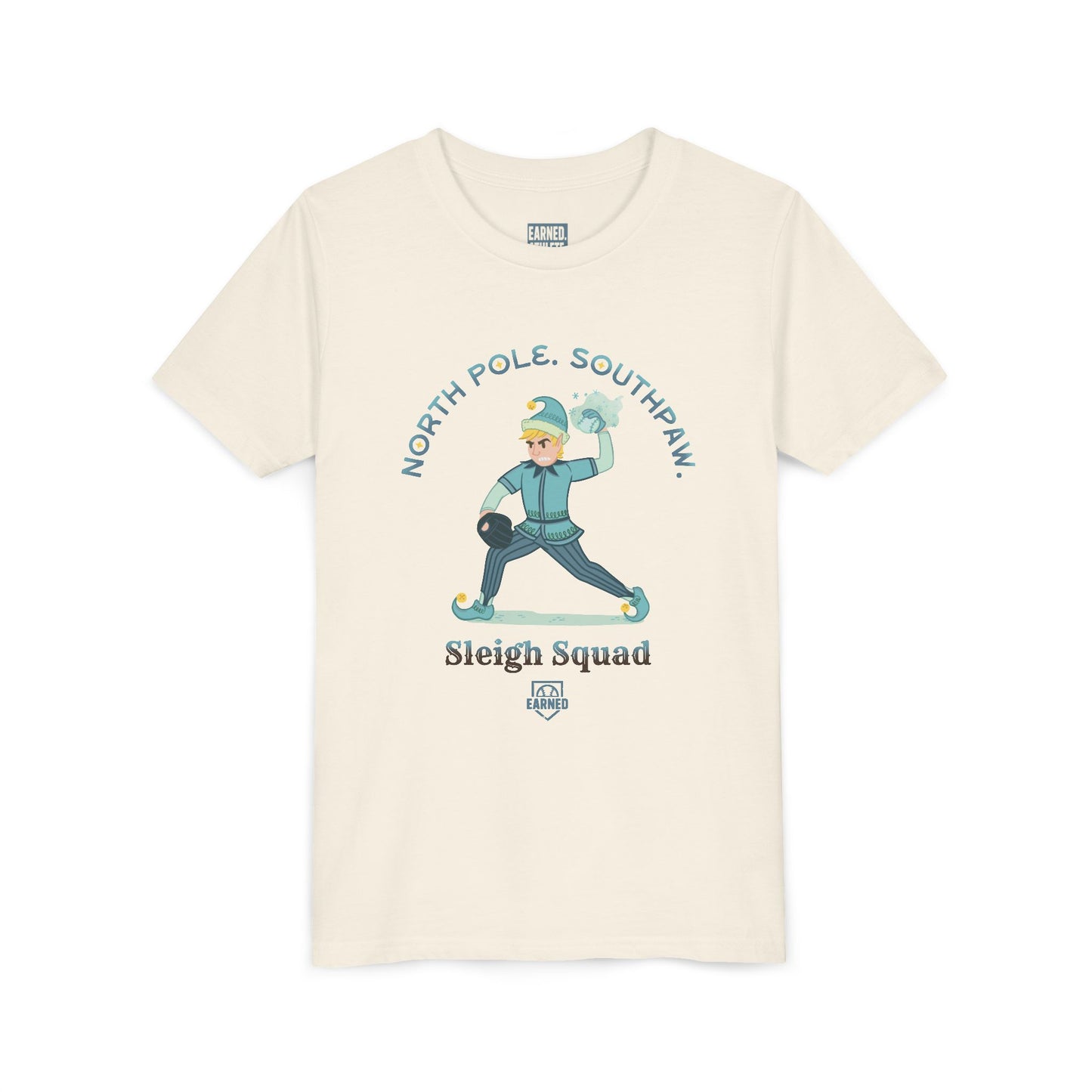 NORTH POLE. SOUTHPAW. Youth Tee — SLEIGH SQUAD Collection