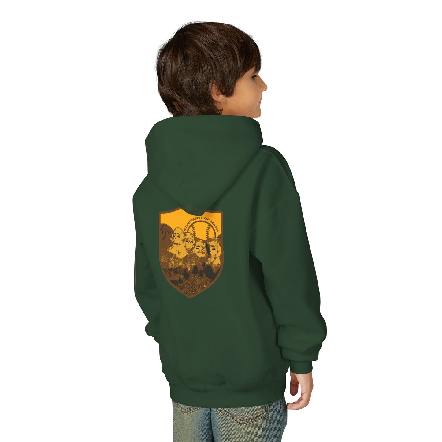 MONUMENT OF MASH Youth Hoodie (Gold & Brown) - AMERICA 250 Collection