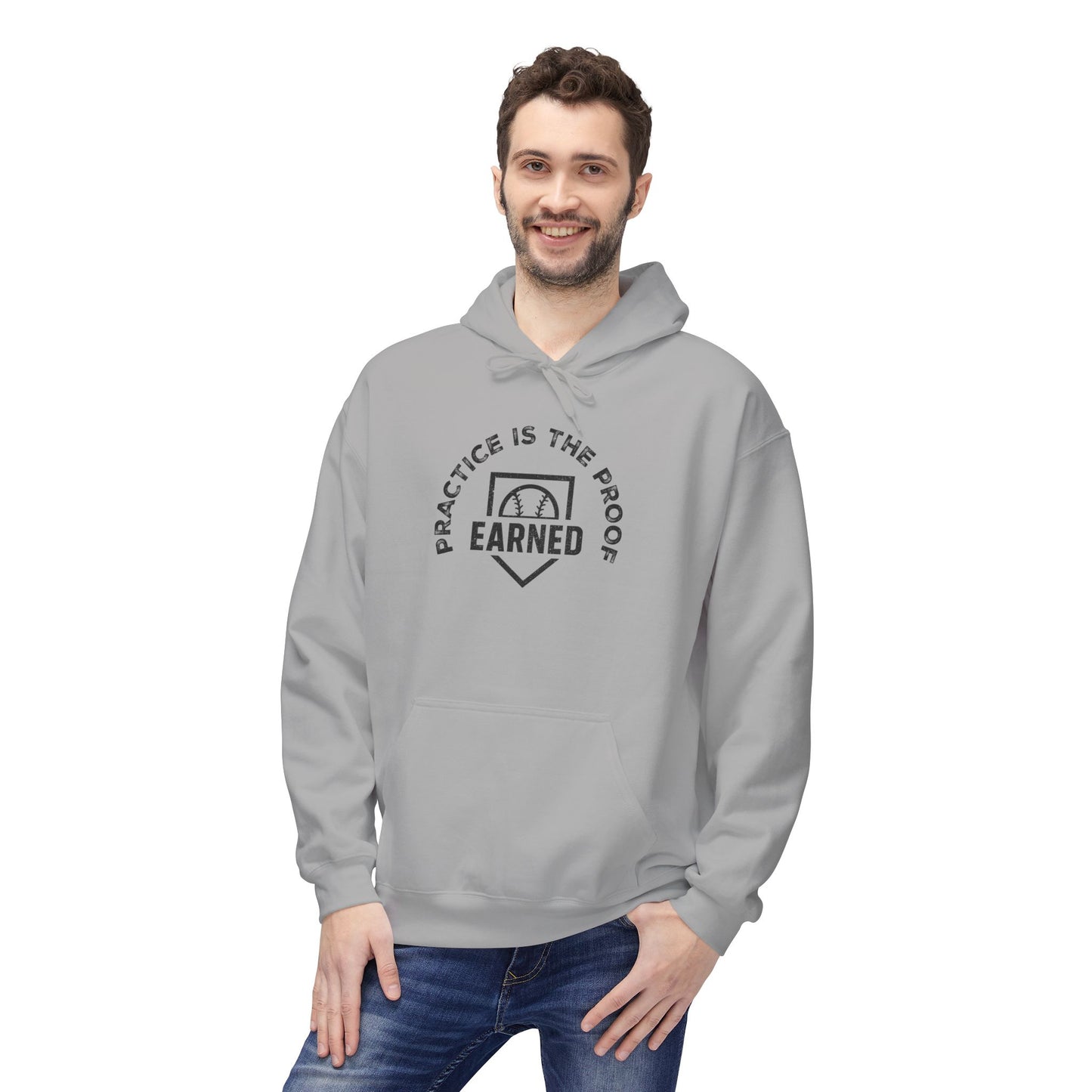 PRACTICE IS THE PROOF Hoodie (Black Font)