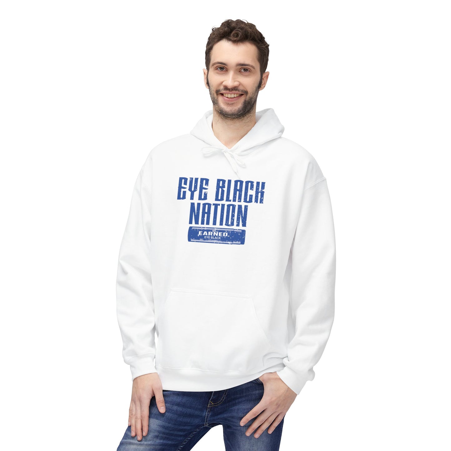 EYE BLACK NATION / WARRIOR Hoodie (Blue Font)