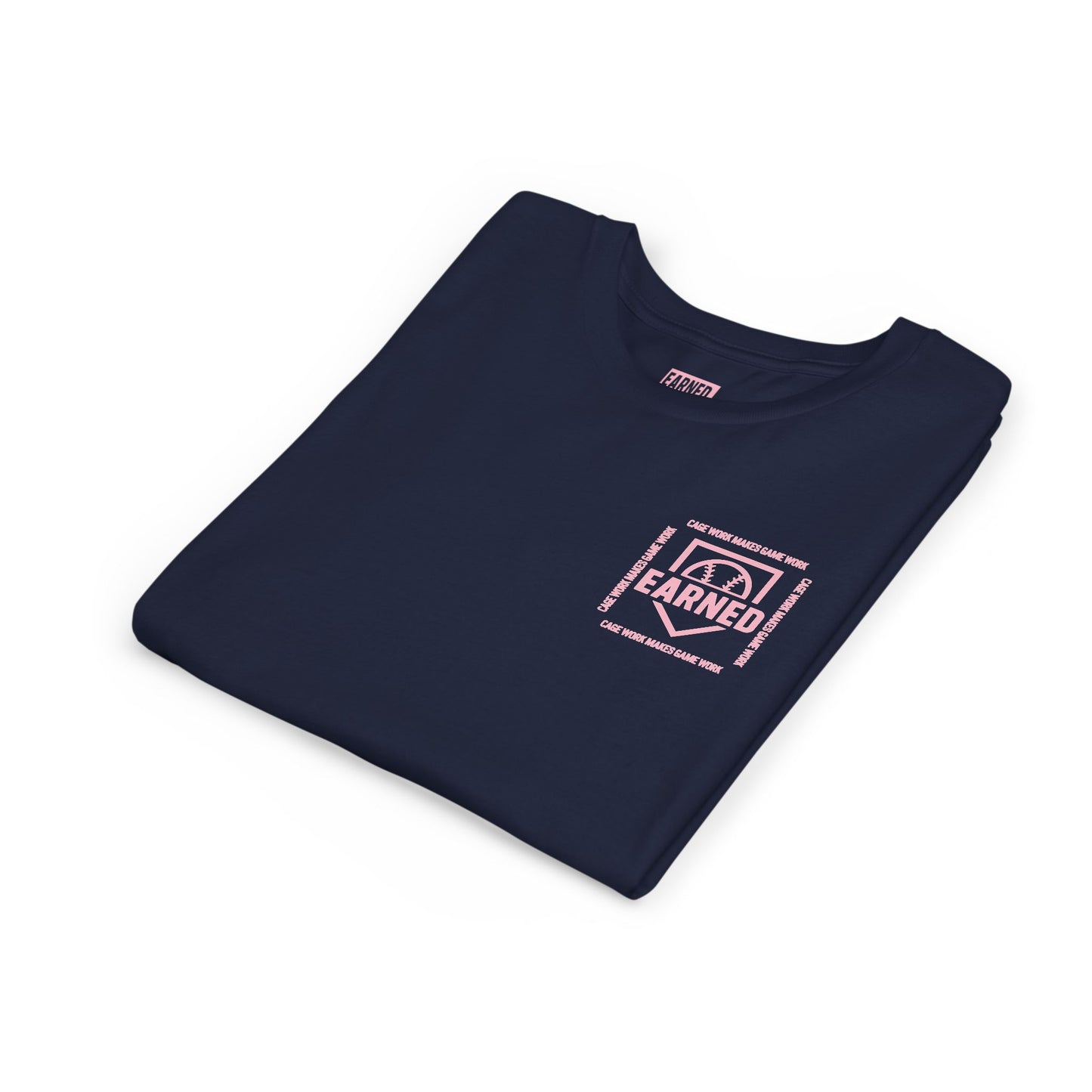 CAGE WORK MAKES GAME WORK Youth Tee (Pink Font)