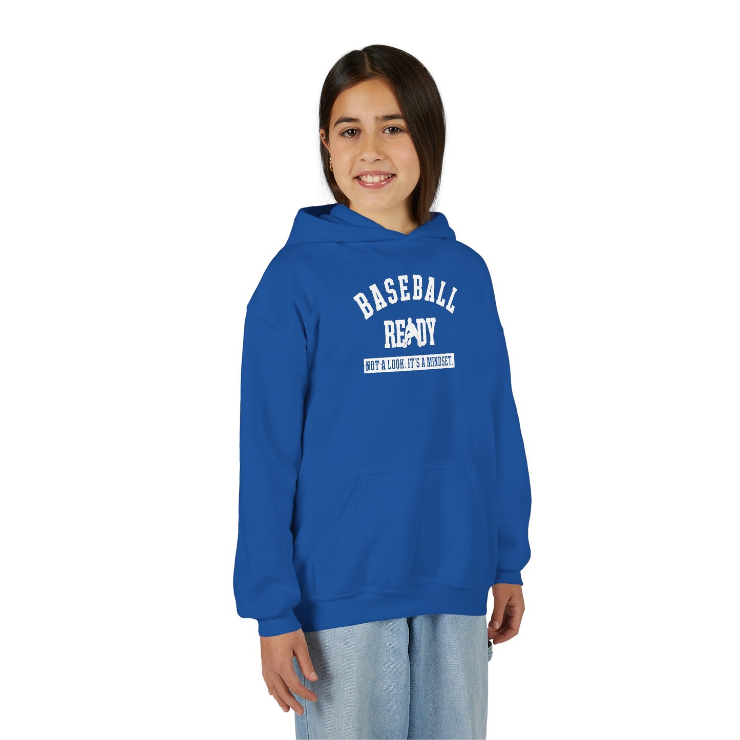 BASEBALL READY Youth Hoodie (White Logo)