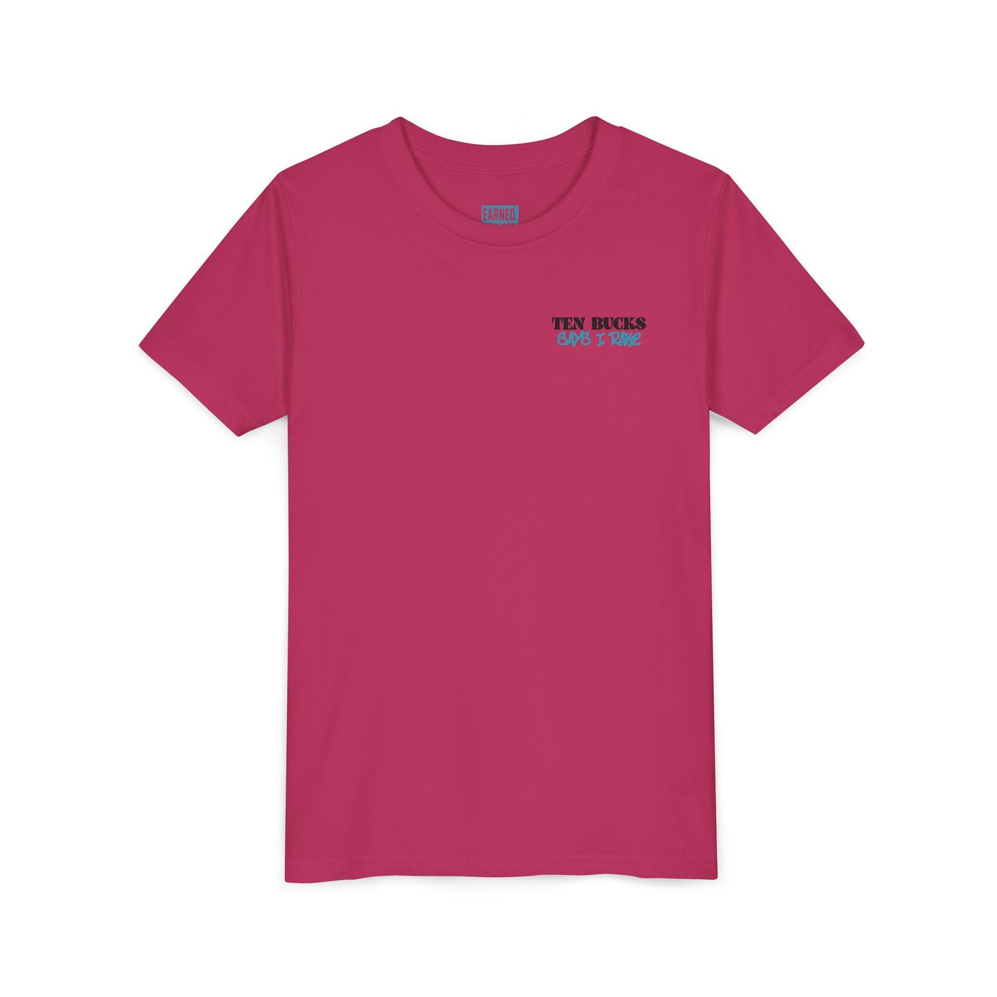TEN BUCKS SAYS I RAKE Youth Tee (Blue Logo)