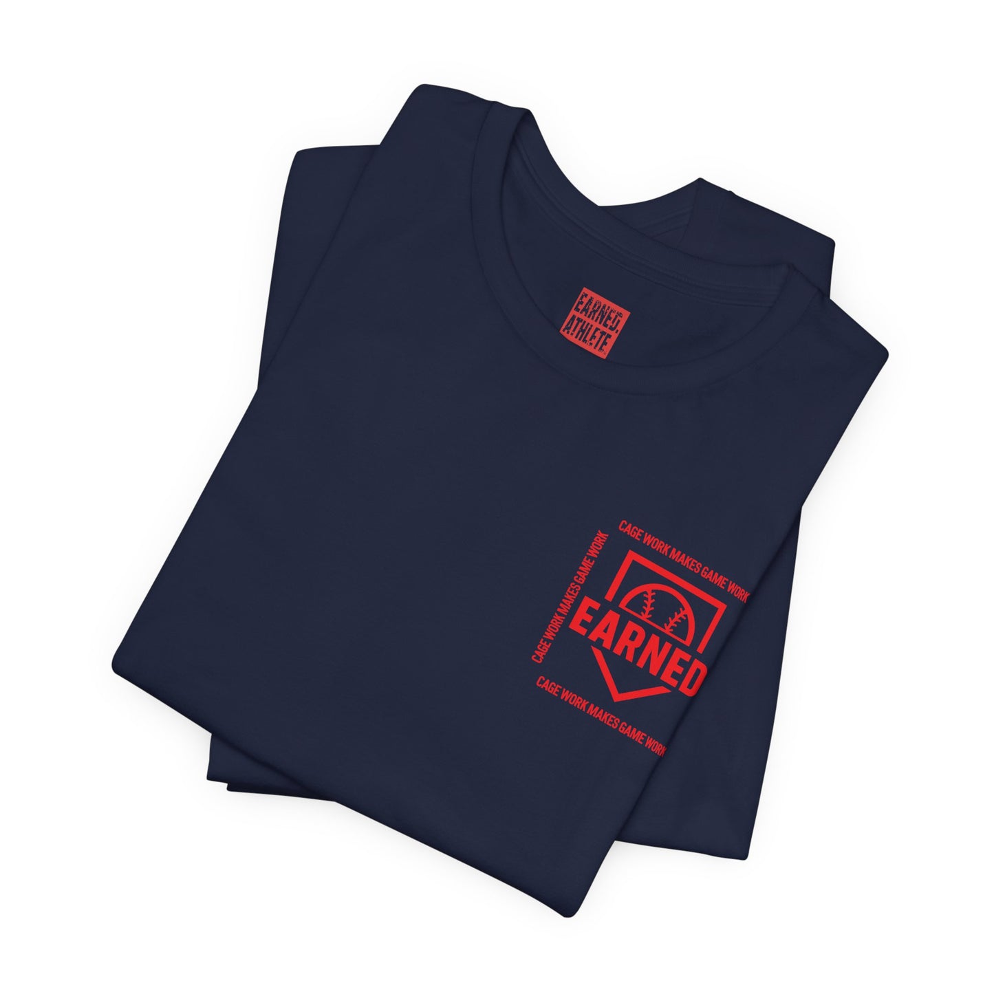 CAGE WORK MAKES GAME WORK Tee (Red Font)
