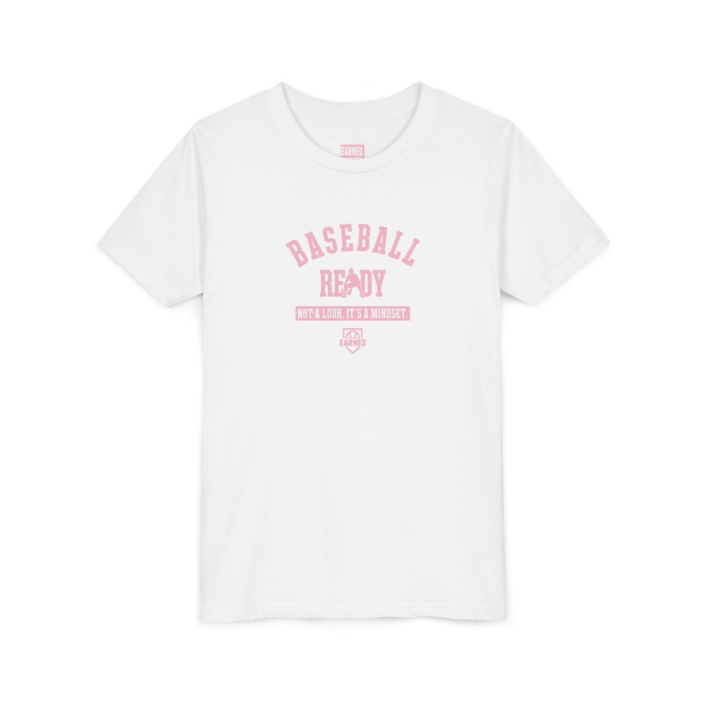 BASEBALL READY Youth Tee (Pink Font)